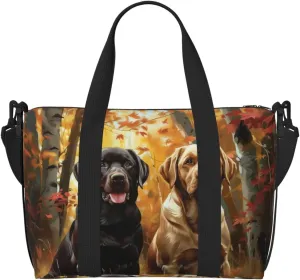 Labrador retrievers print Travel Duffel Bag, Sports Tote Gym Bag, Swim Pool Bag Large Shoulder Tote Bag for Beach Weekender