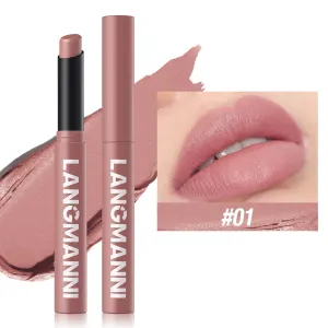LANGMANNI Matte Lipstick – Long-Lasting, Waterproof, Slanted Tip