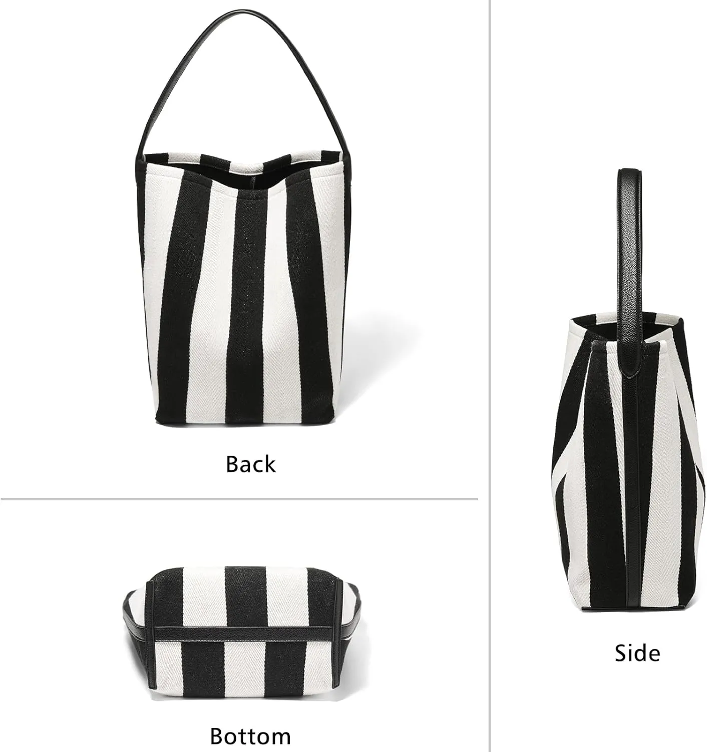 LAORENTOU Large Canvas Tote Bag for Women - Shopping and Crossbody Handbag With Large Capacity - Ladies Purse