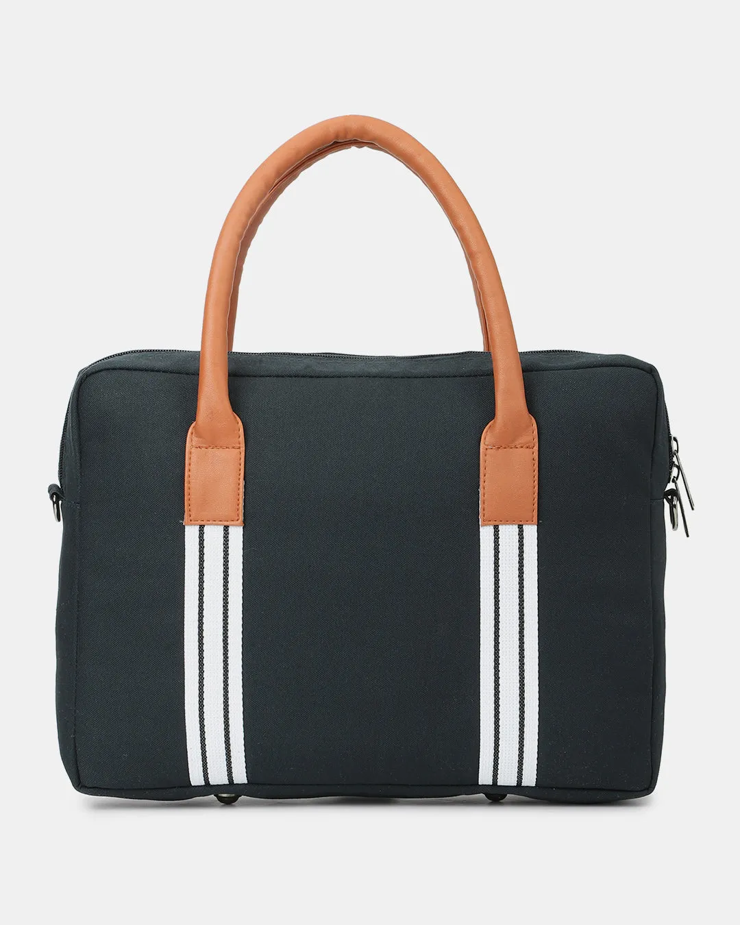 Laptop Messenger Bag/Briefcase With Detachable Shoulder Strap, Black | CAN9