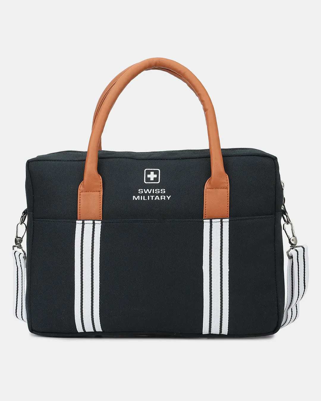 Laptop Messenger Bag/Briefcase With Detachable Shoulder Strap, Black | CAN9