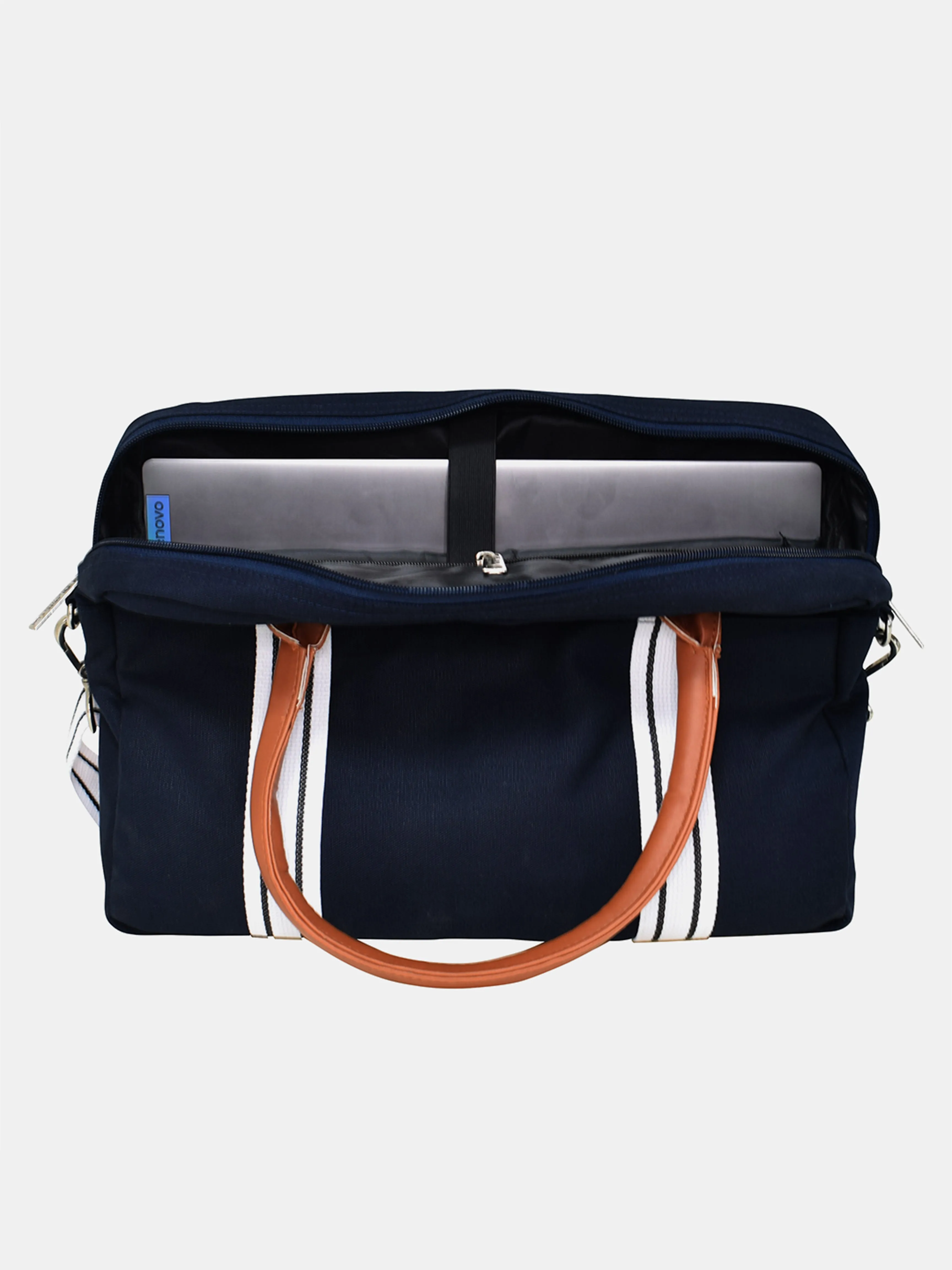 Laptop Messenger Bag/Briefcase With Detachable Shoulder Strap, Black | CAN9