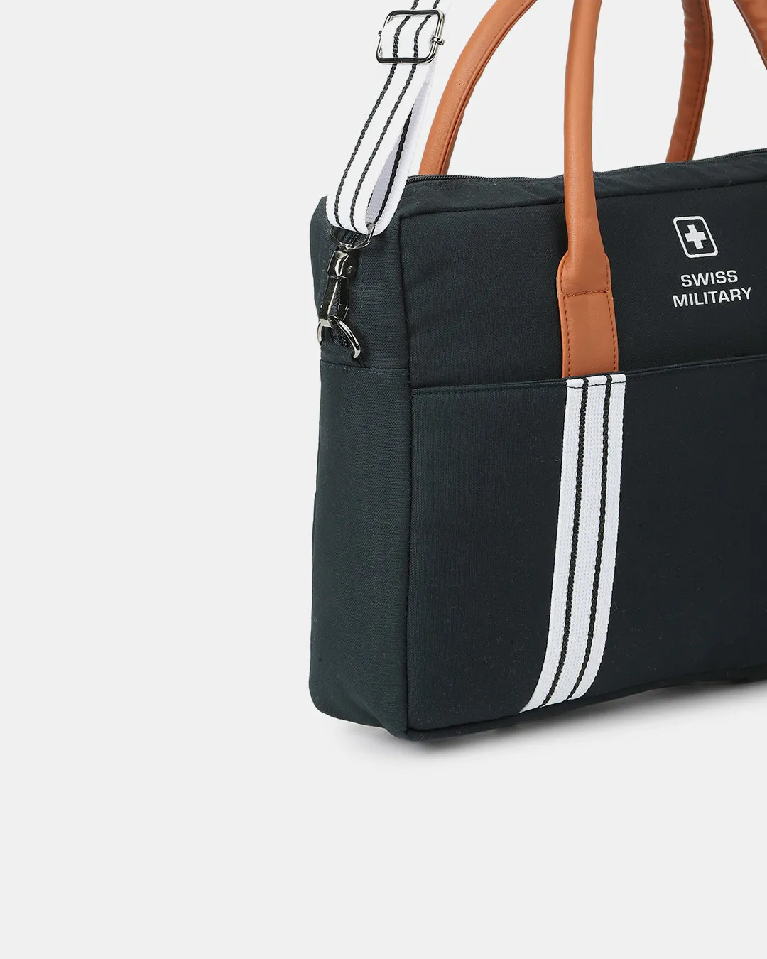 Laptop Messenger Bag/Briefcase With Detachable Shoulder Strap, Black | CAN9