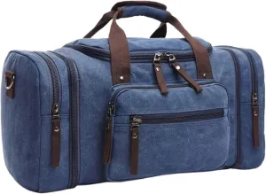 Large-Capacity Luggage Bag Fashion Leisure Travel Bag Trendy Outdoor Messenger Portable Canvas Travel Bag(1)