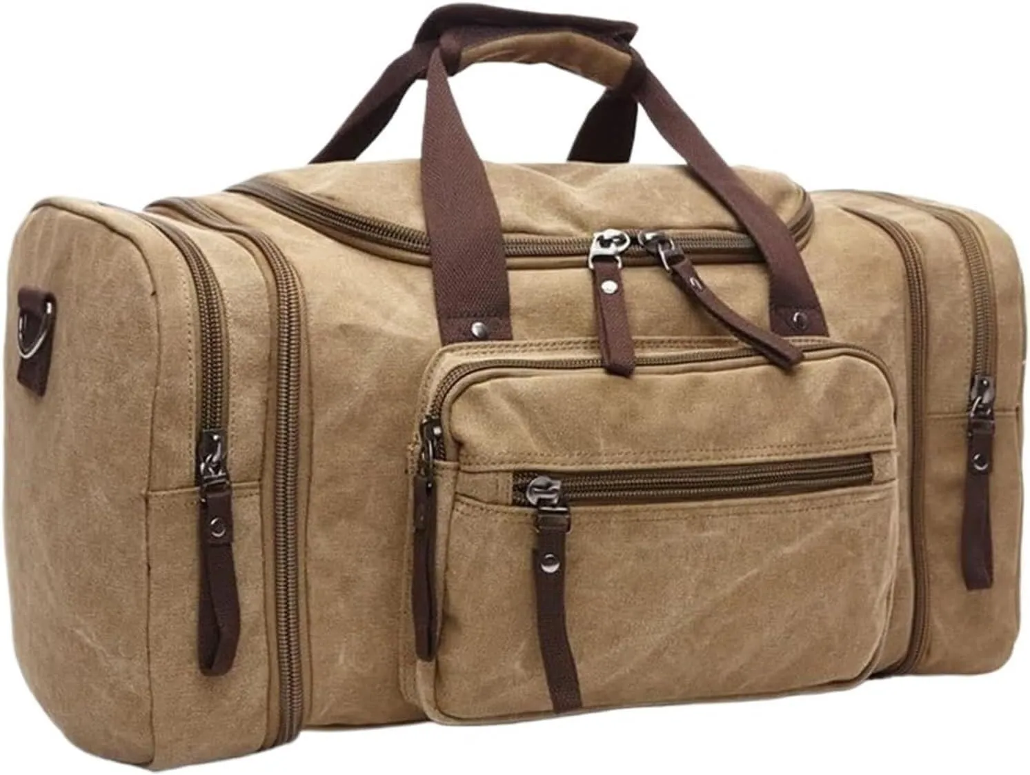 Large-Capacity Luggage Bag Fashion Leisure Travel Bag Trendy Outdoor Messenger Portable Canvas Travel Bag(2)