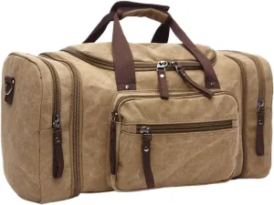 Large-Capacity Luggage Bag Fashion Leisure Travel Bag Trendy Outdoor Messenger Portable Canvas Travel Bag(2)