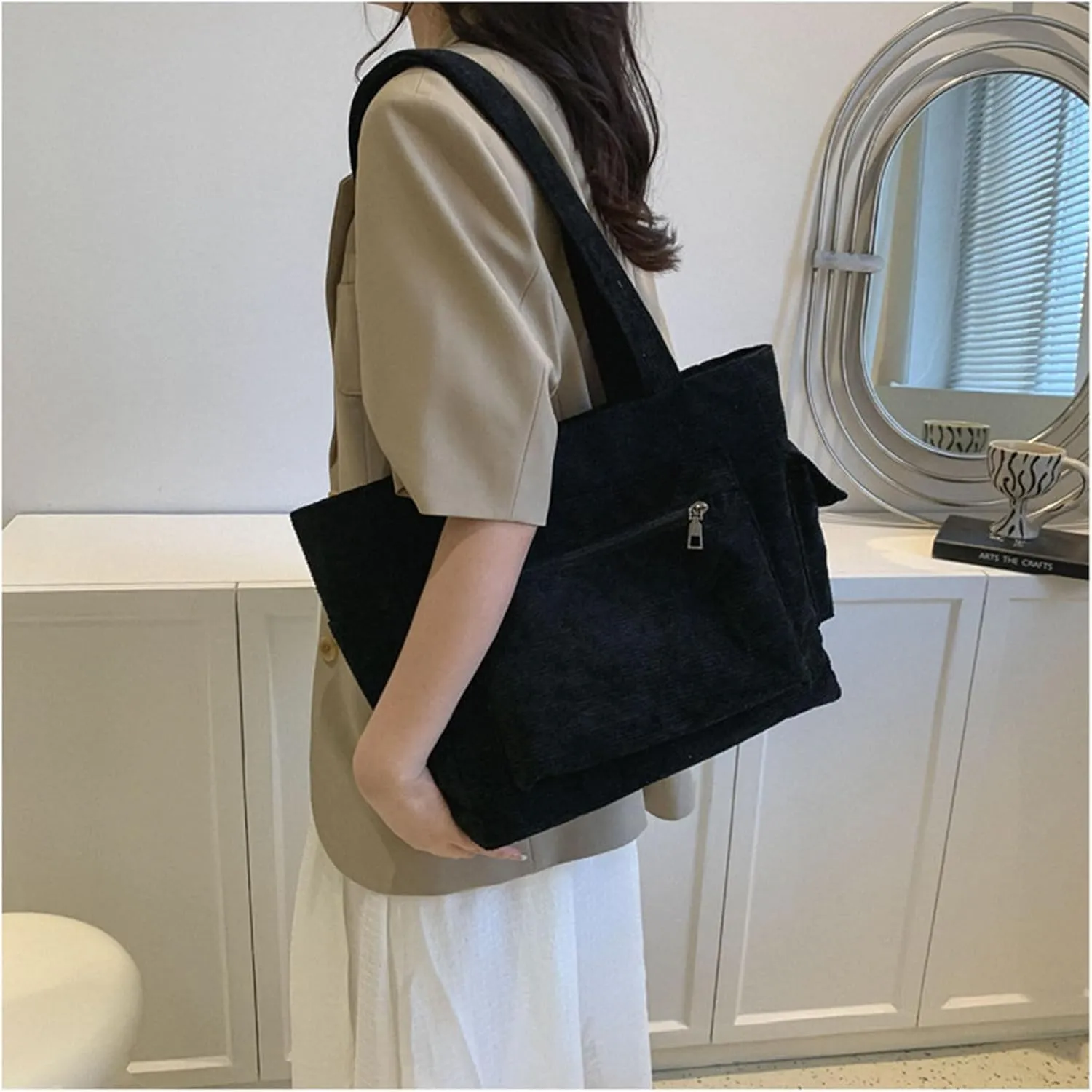 Large Capacity Shoulder Bag For Work Travel Bag Hand Carry Bag Trendy Bag For Girl