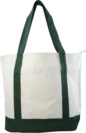 Large Daily Poly Zippered Tote Bag