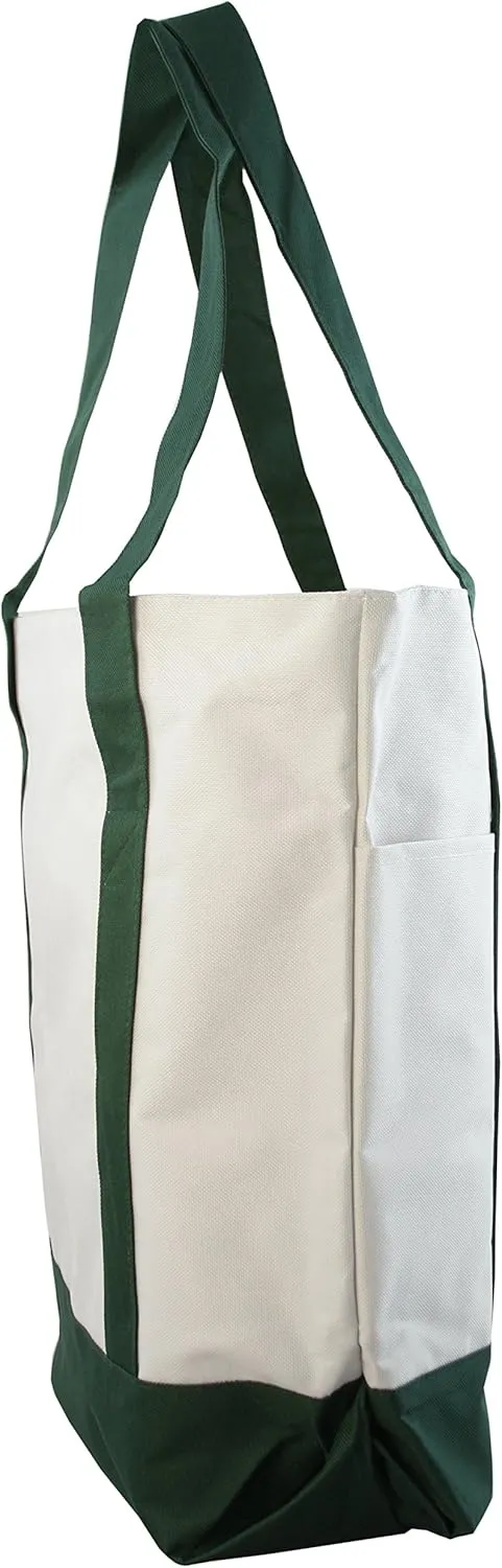 Large Daily Poly Zippered Tote Bag