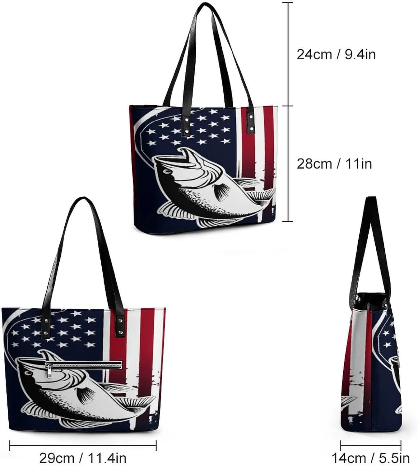 Large Leather Tote Bag Travel Work Daily Essentials Handbag For Women Men