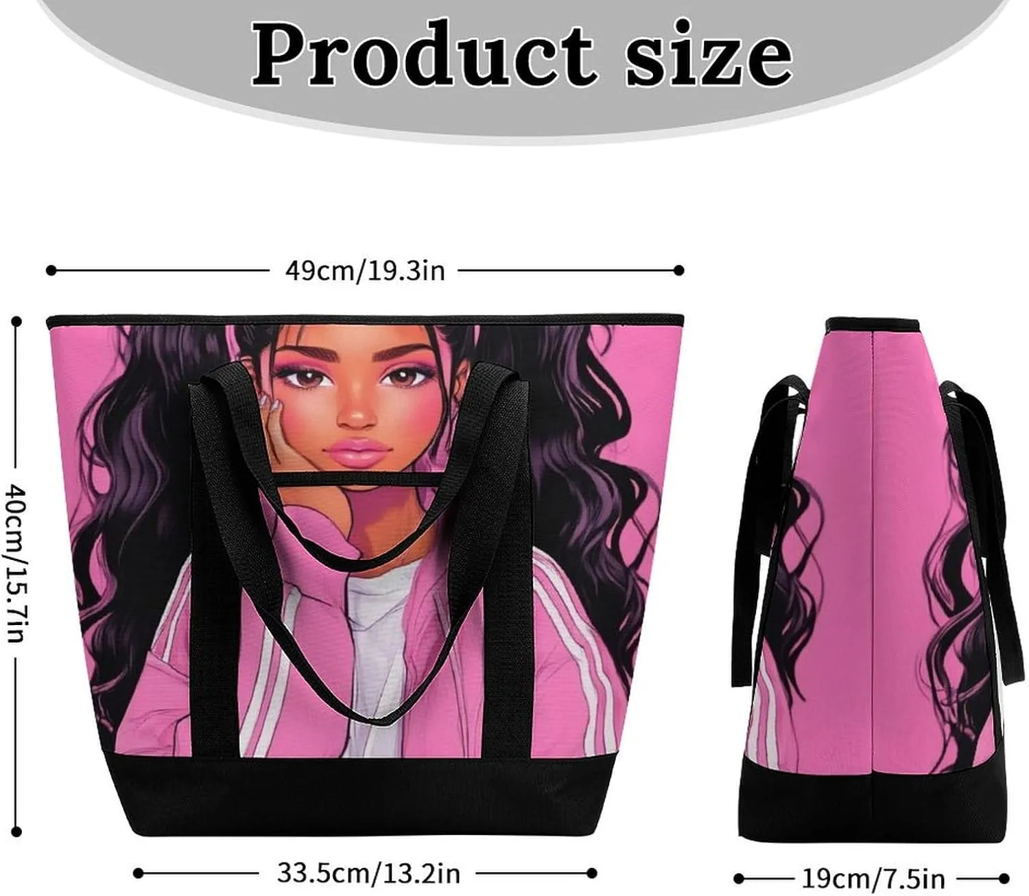 Large Thermal Shopping Tote Bag Travel Friendly Fashion Handbag Commuter Bag