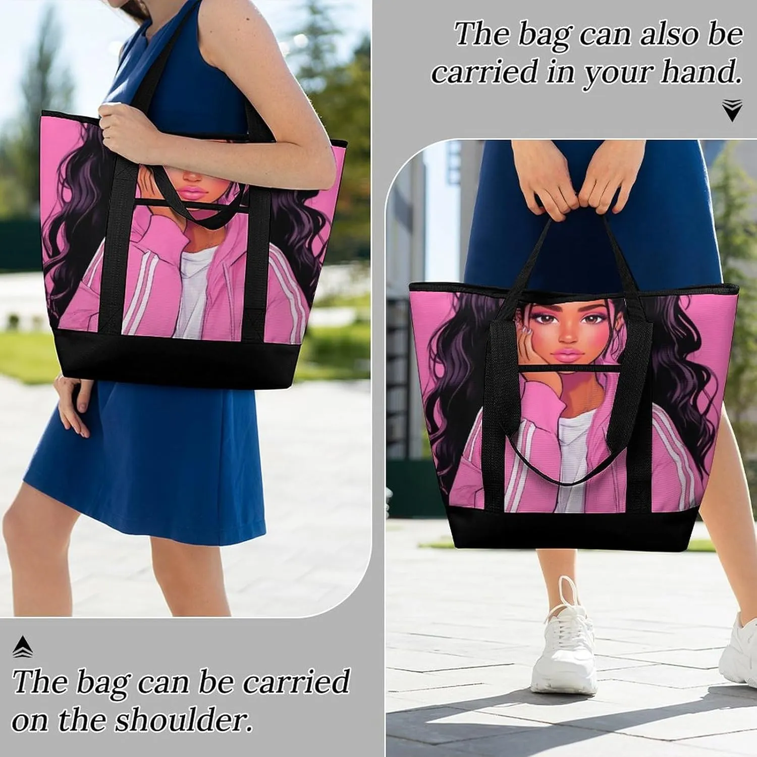 Large Thermal Shopping Tote Bag Travel Friendly Fashion Handbag Commuter Bag