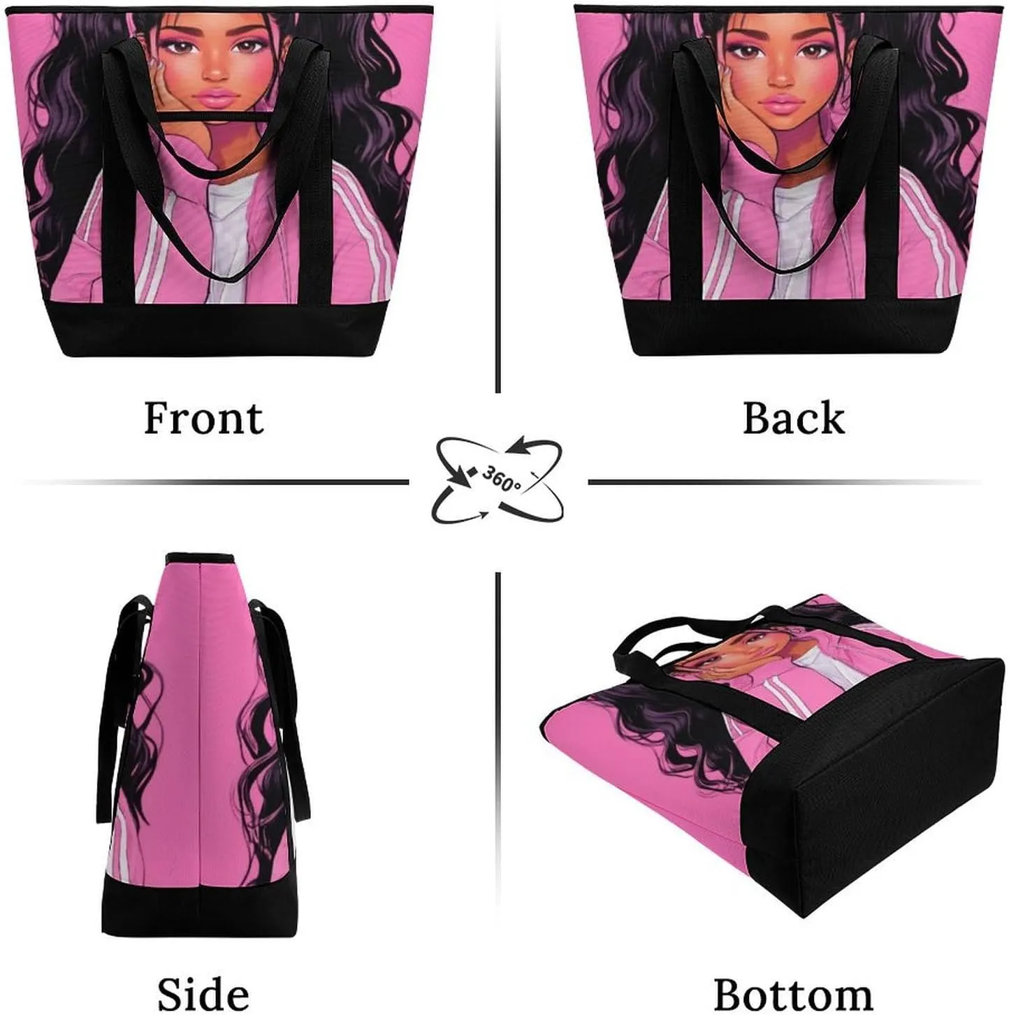 Large Thermal Shopping Tote Bag Travel Friendly Fashion Handbag Commuter Bag