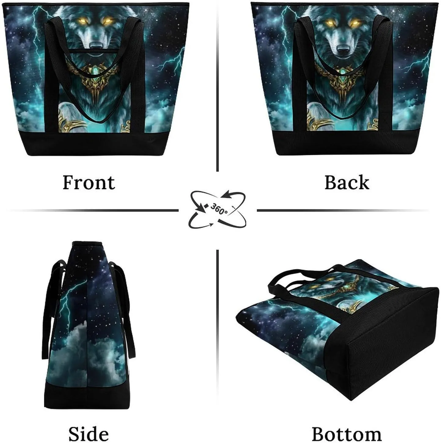 Large Thermal Shopping Tote Bag Travel Friendly Fashion Handbag Commuter Bag