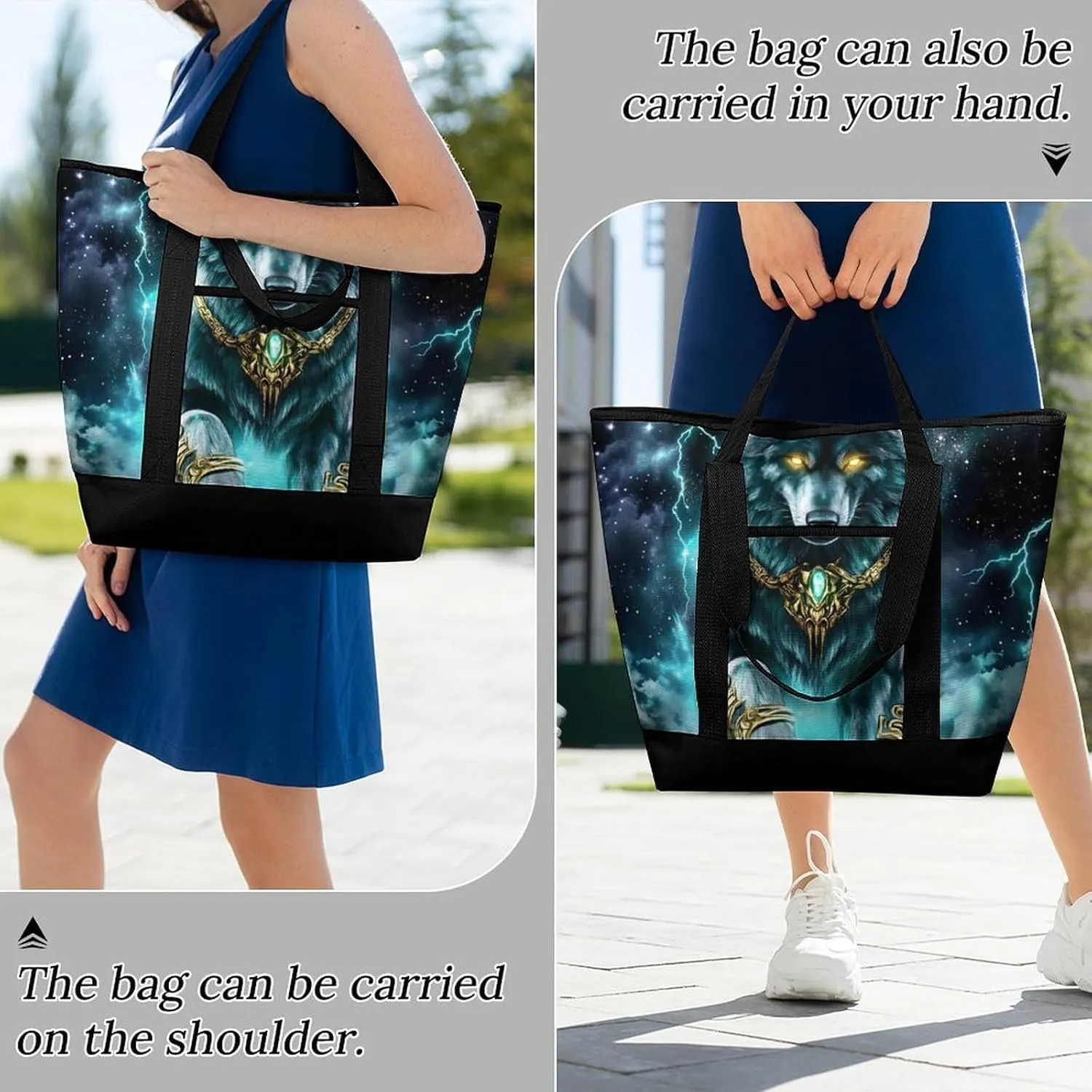 Large Thermal Shopping Tote Bag Travel Friendly Fashion Handbag Commuter Bag