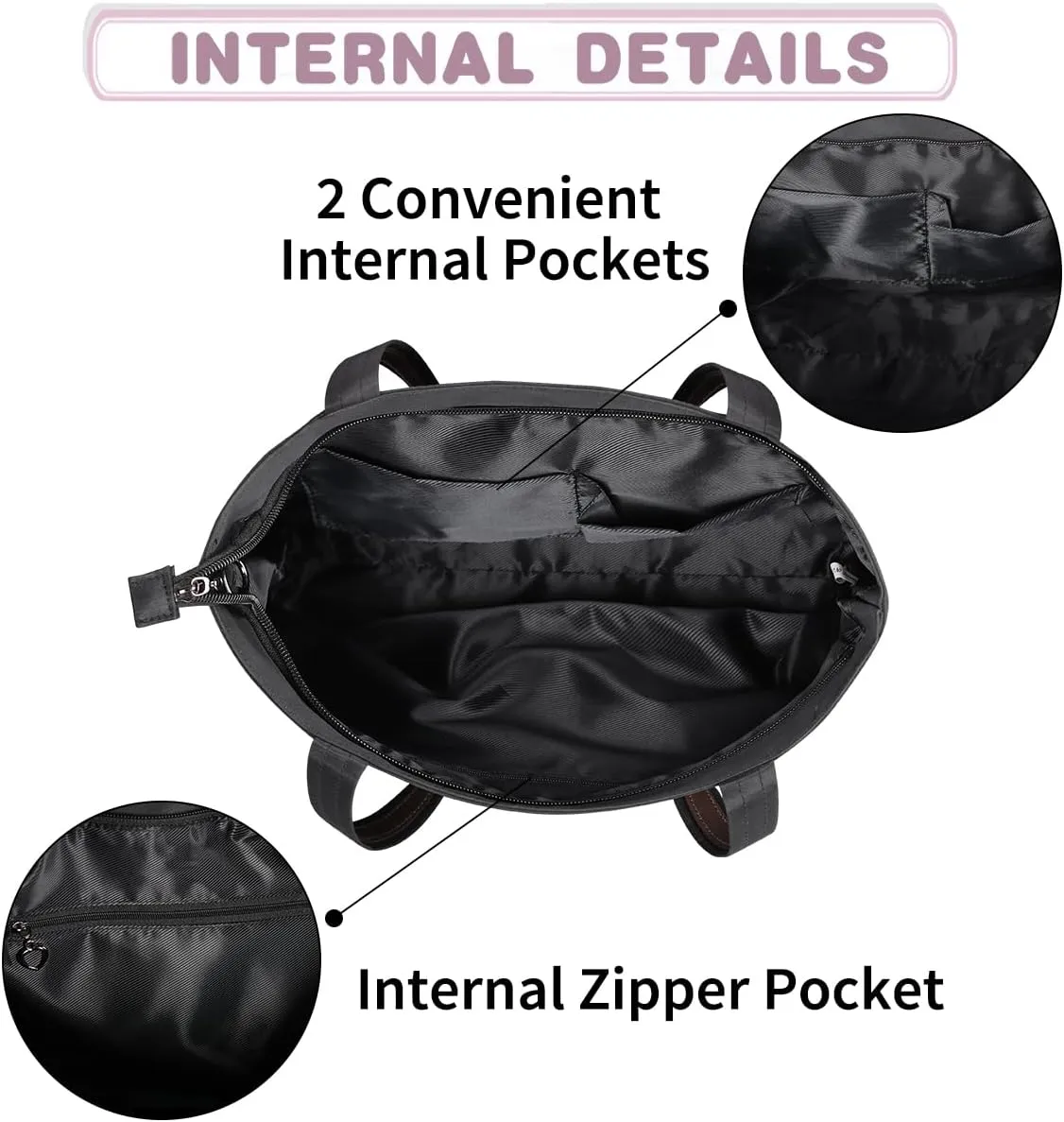 Large Tote Bag for Women Weekender Bags Waterproof Hand Bag with Zipper