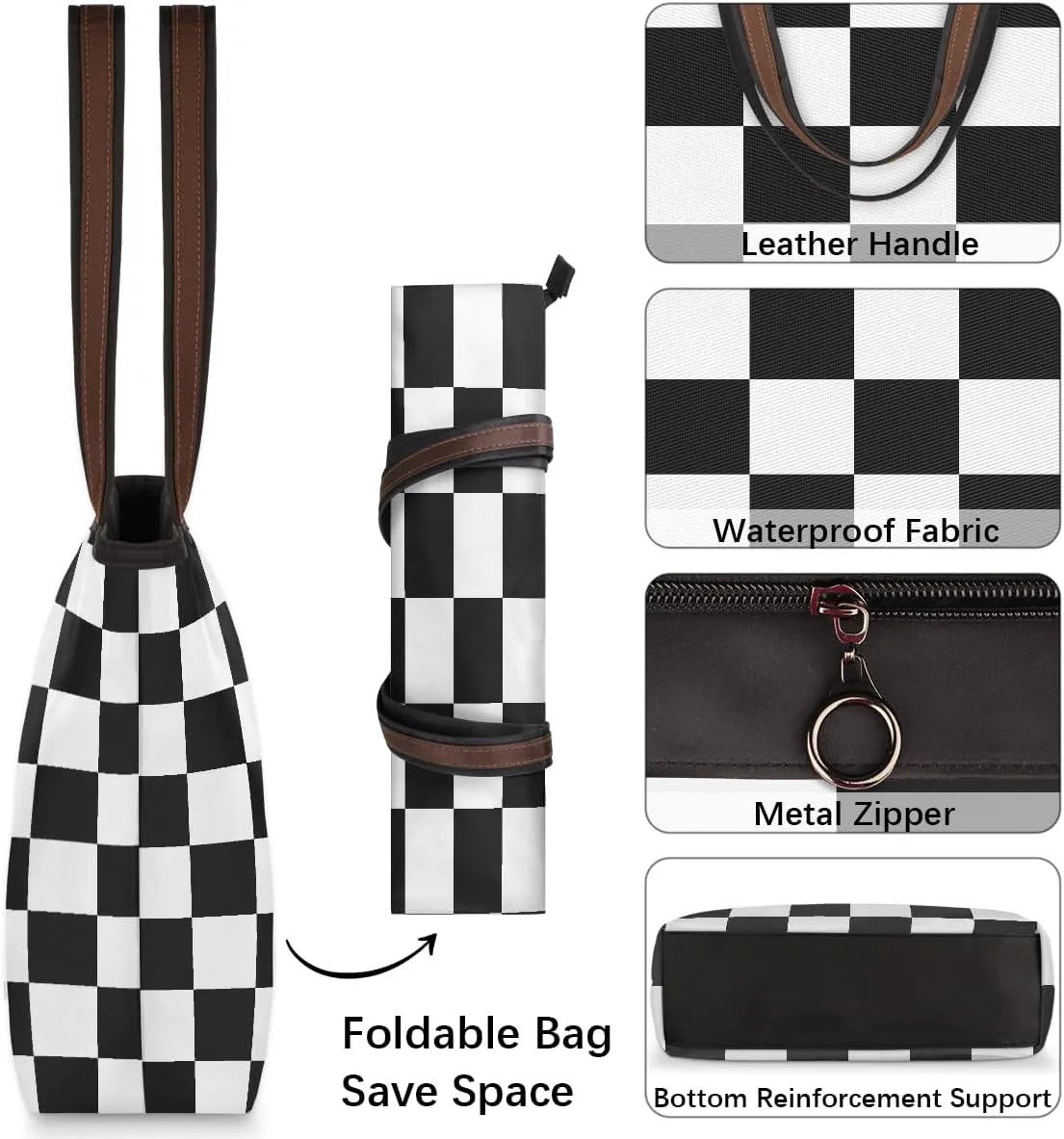 Large Tote Bag for Women Weekender Bags Waterproof Hand Bag with Zipper