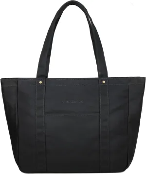 Large Tote Bag for Women with Zipper Closure and Laptop Compartment Canvas Shoulder Bag for Work Holiday and Travel