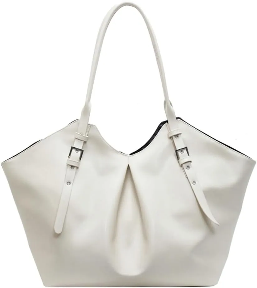 Large Tote Bag Women Trendy PU Leather Shoulder Purses Satchel Oversize Casual Handbags Work Dating College 2025