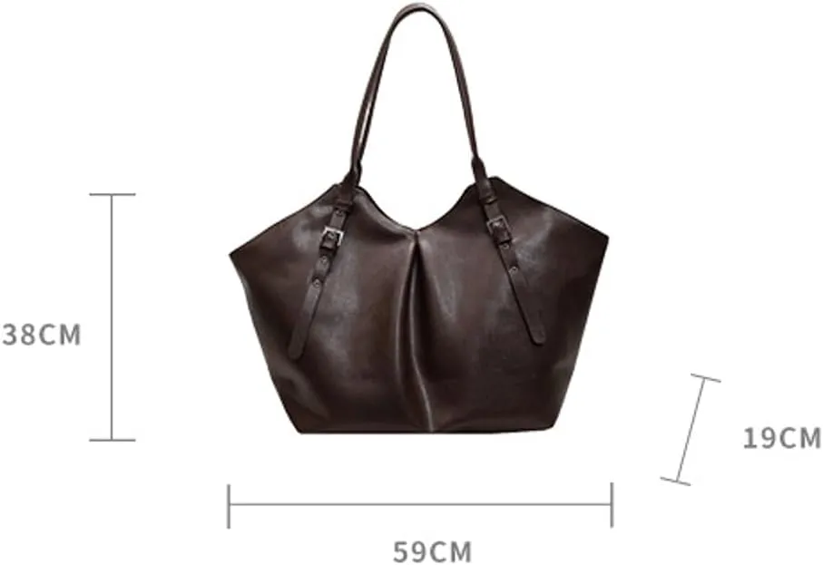 Large Tote Bag Women Trendy PU Leather Shoulder Purses Satchel Oversize Casual Handbags Work Dating College 2025