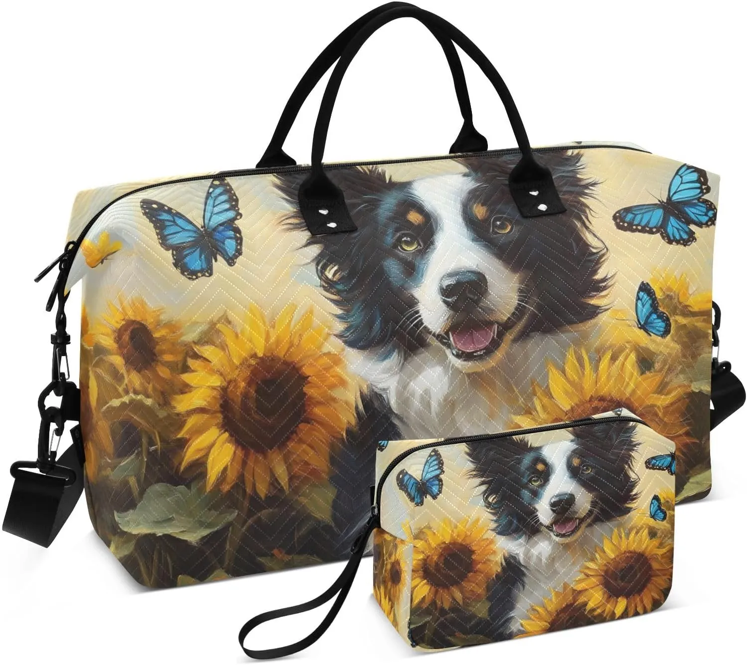 Large Travel Duffel Bag Australian Cattle Dog Cute Sports Tote Gym Bags, Shoulder Weekender Overnight Bags for Women Men, Carry On Luggage with Toiletry Bag