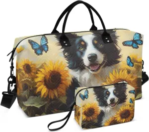 Large Travel Duffel Bag Australian Cattle Dog Cute Sports Tote Gym Bags, Shoulder Weekender Overnight Bags for Women Men, Carry On Luggage with Toiletry Bag