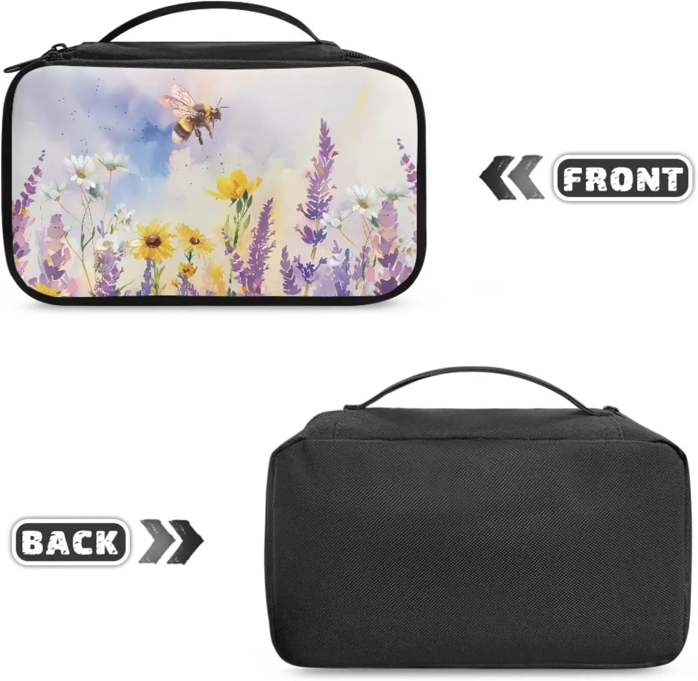 Lavender Makeup Organizer Small Travel Cosmetic Bag Makeup Accessories for Women Travel Canvas Make Up Bag Widely Use for Sophisticated Party,Business Attendance