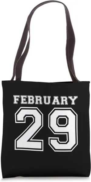 Leap Year Birthday 2024 February 29 Football Style Tote Bag
