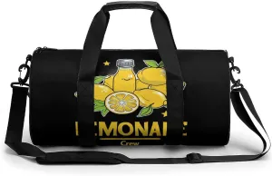 Lemonade Crew Lemon Lover Funny Gym Bag Travel Tote Bag Duffel Bag for Men Women Weekender Sports Vacation