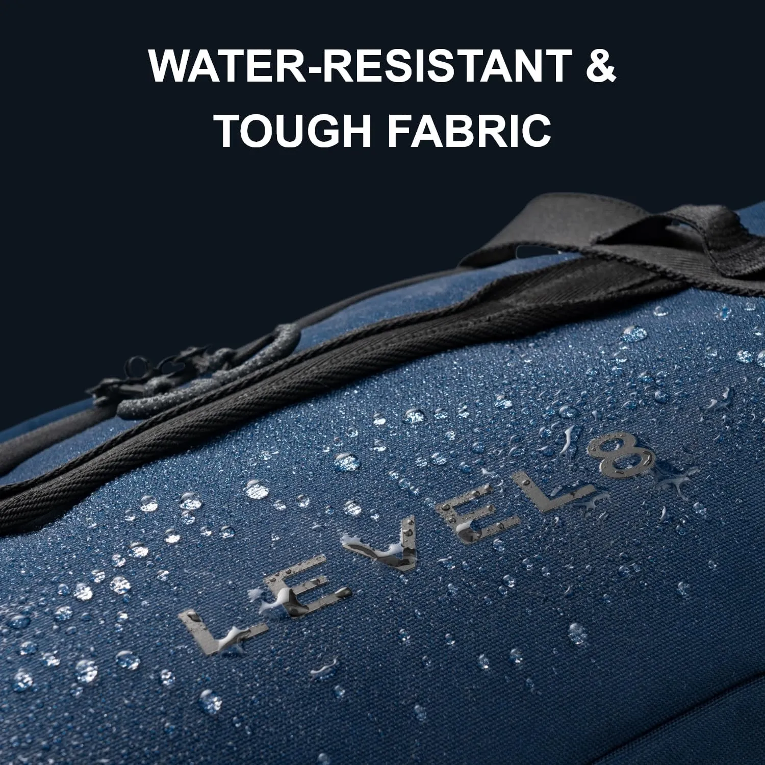 LEVEL8 Travel Duffle Bag Carry on Airline Approved, Water Resistant Sport Duffle, Weekender Bag for Men and Women, Blue, 30L
