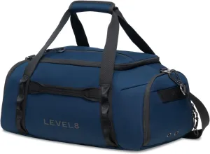 LEVEL8 Travel Duffle Bag Carry on Airline Approved, Water Resistant Sport Duffle, Weekender Bag for Men and Women, Blue, 30L