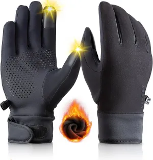LIFECT Winter Gloves for Men Women, Thermal Running Driving Cycling Gloves for Cold Weather, Windproof Warm Gloves with Touchscreen Fingers