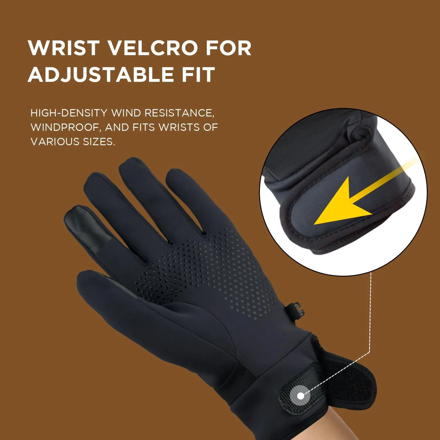 LIFECT Winter Gloves for Men Women, Thermal Running Driving Cycling Gloves for Cold Weather, Windproof Warm Gloves with Touchscreen Fingers