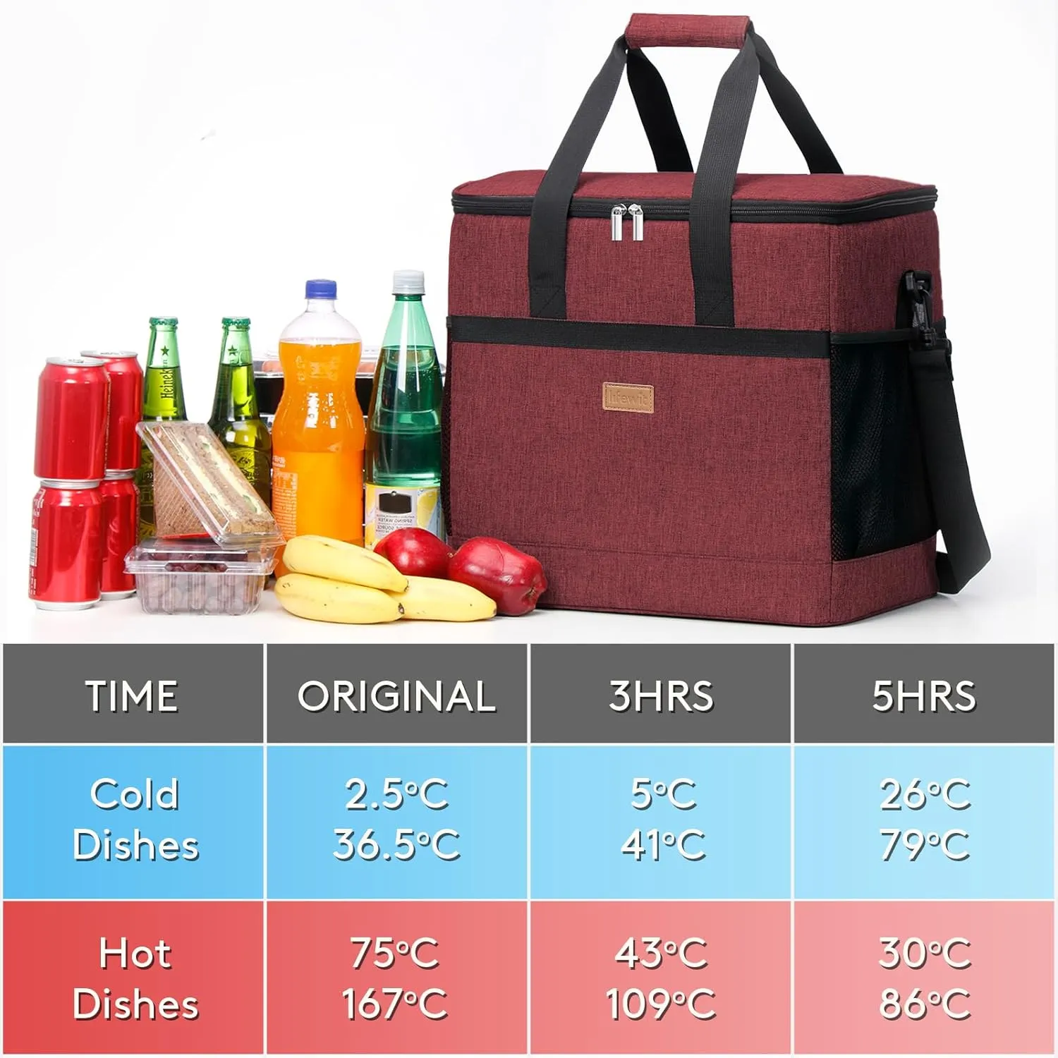 Lifewit Cooler Bag 30/50/60 Cans Collapsible and Insulated Large Lunch Bag Leakproof Soft Cooler Portable Tote for Camping/BBQ/Family Outdoor Activities