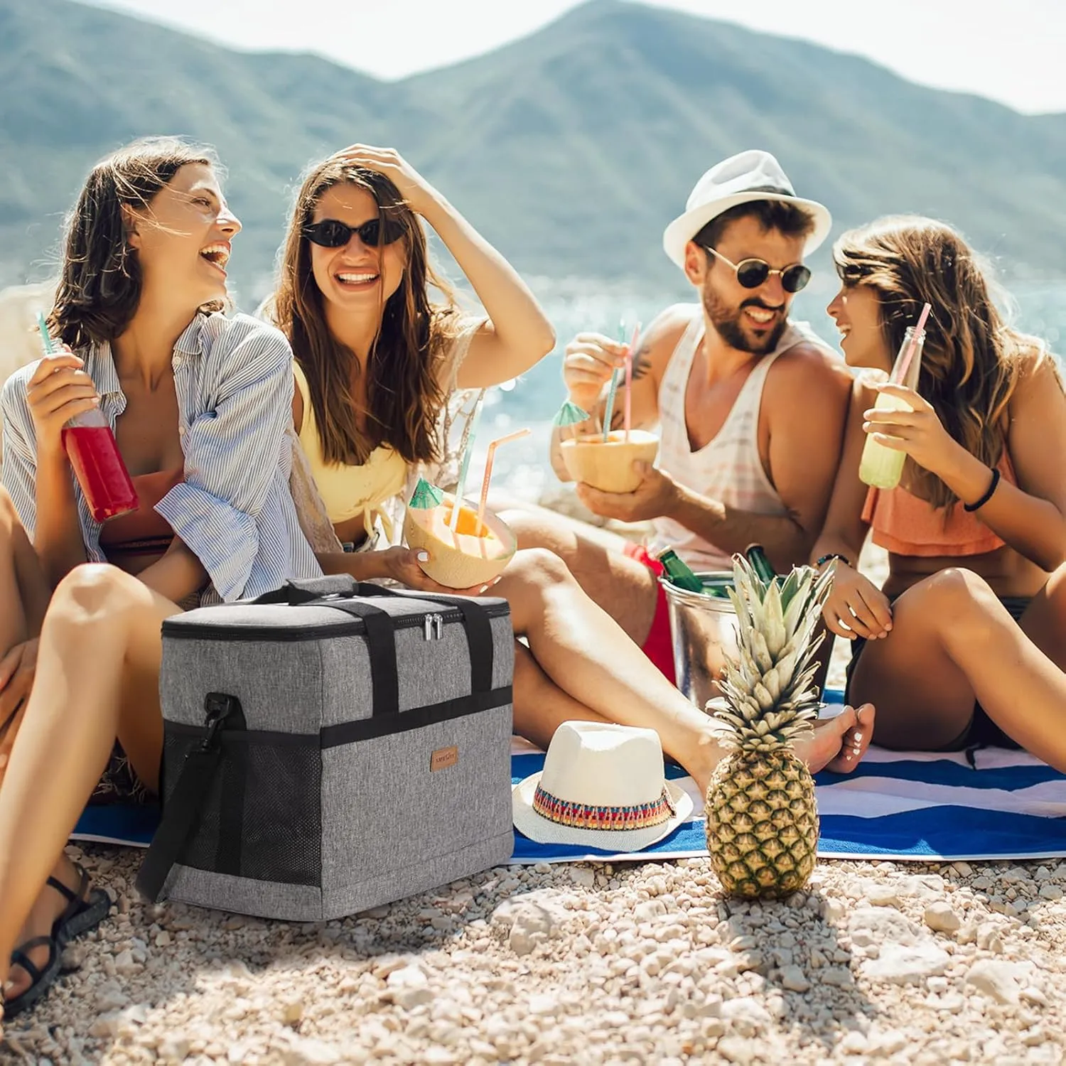 Lifewit Cooler Bag 30/50/60 Cans Collapsible and Insulated Large Lunch Bag Leakproof Soft Cooler Portable Tote for Camping/BBQ/Family Outdoor Activities