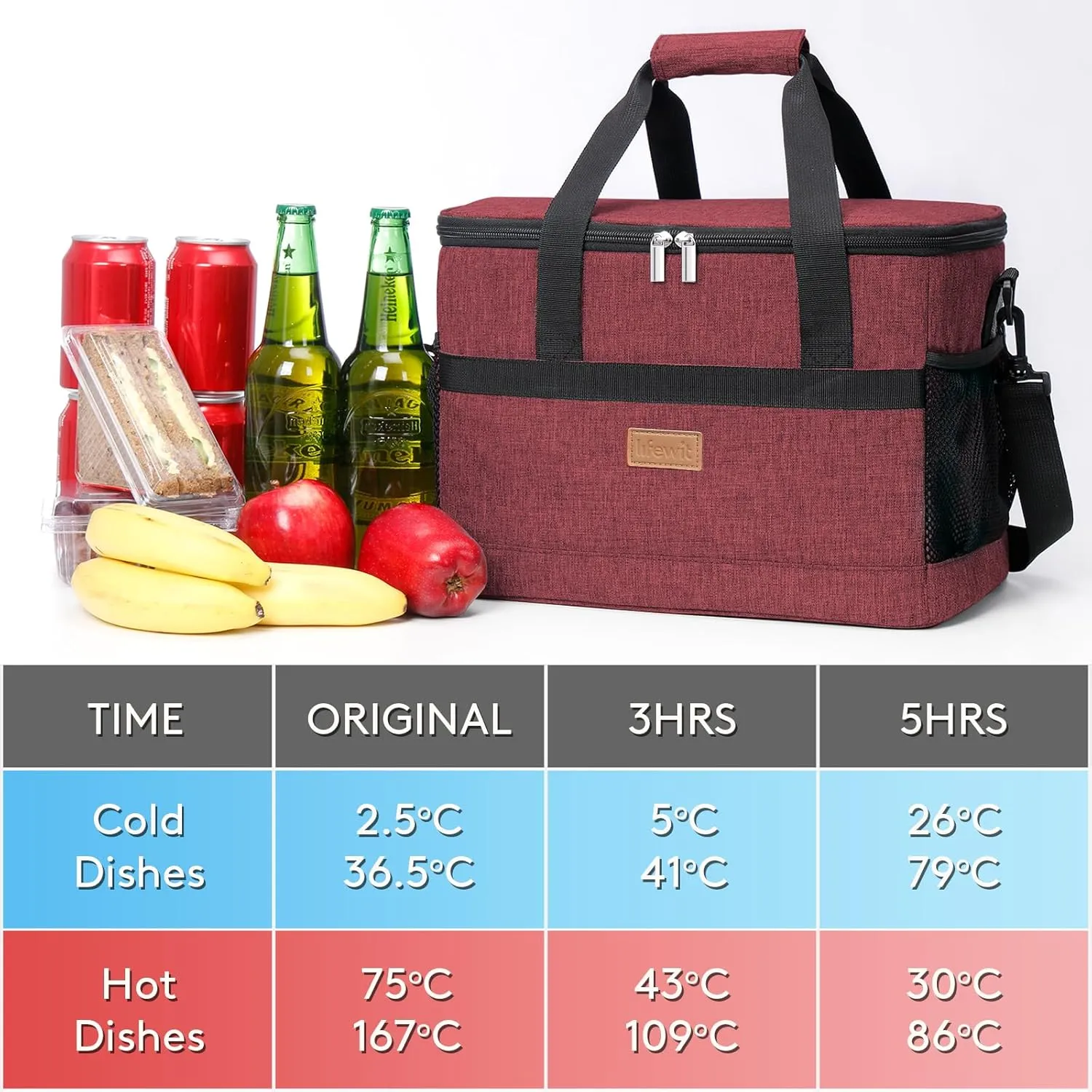 Lifewit Cooler Bag 30/50/60 Cans Collapsible and Insulated Large Lunch Bag Leakproof Soft Cooler Portable Tote for Camping/BBQ/Family Outdoor Activities