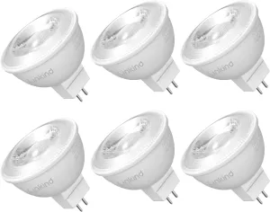 Linkind MR16 LED Bulb Dimmable, GU5.3 Bi-Pin Base LED Light Bulbs, 6.5W (70W Equivalent) 3000K Soft White 640lm MR16 LED Spot Lights, Recessed, Tracking Lights, 12V Low Voltage, 6 Packs