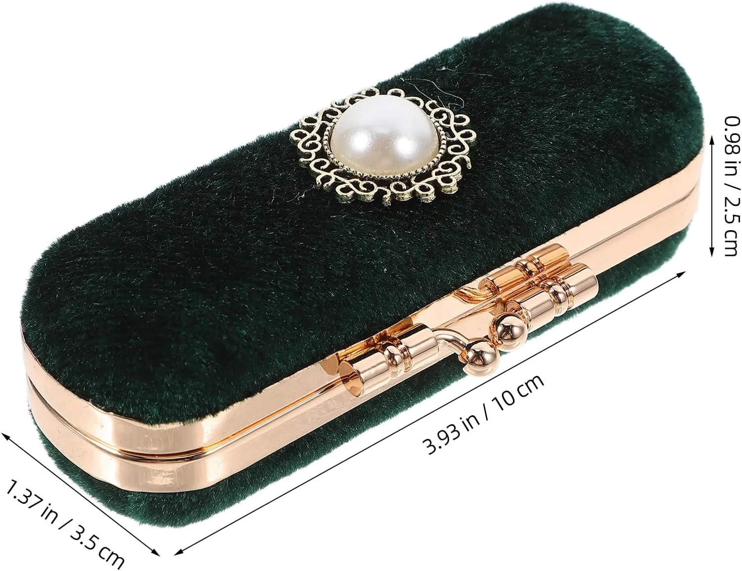Lipstick Case Holder Fashion Cosmetic Travel Cases Retro Velvet Lipstick Box Lip Balm Organizer Bag Durable Soft Cosmetic Storage Case with Mirror (Green)