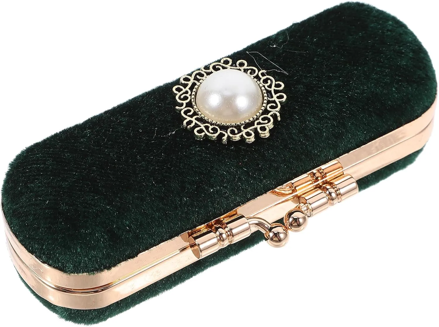 Lipstick Case Holder Fashion Cosmetic Travel Cases Retro Velvet Lipstick Box Lip Balm Organizer Bag Durable Soft Cosmetic Storage Case with Mirror (Green)