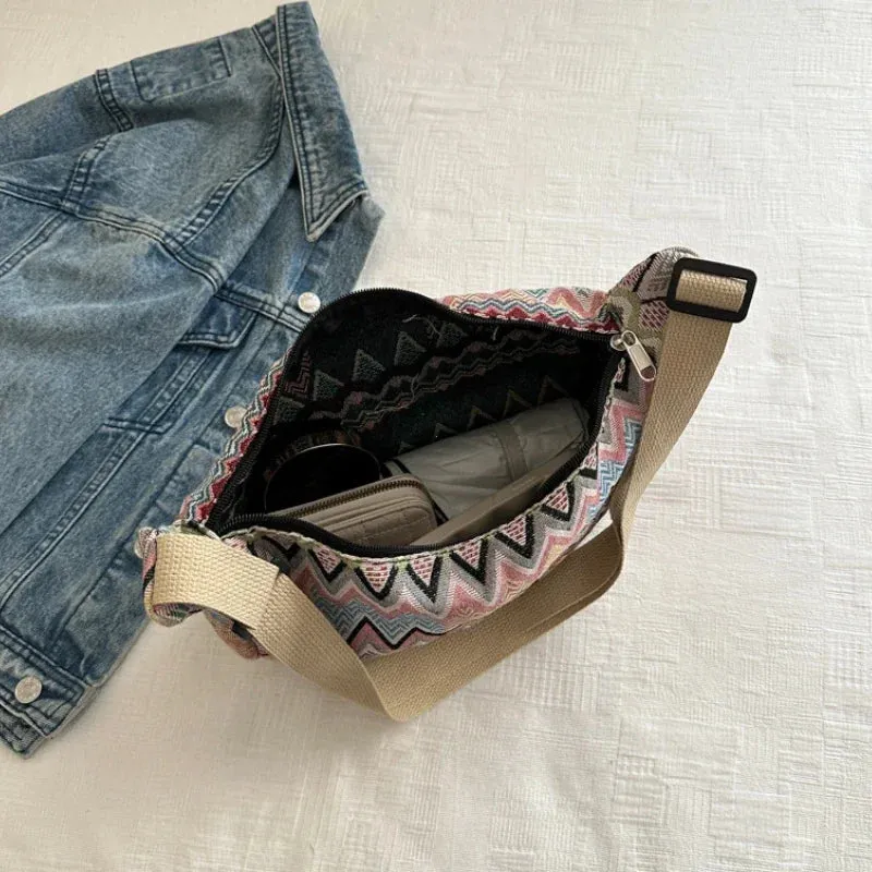 Livia | Women's Bohemian Canvas Crossbody Messenger Bag