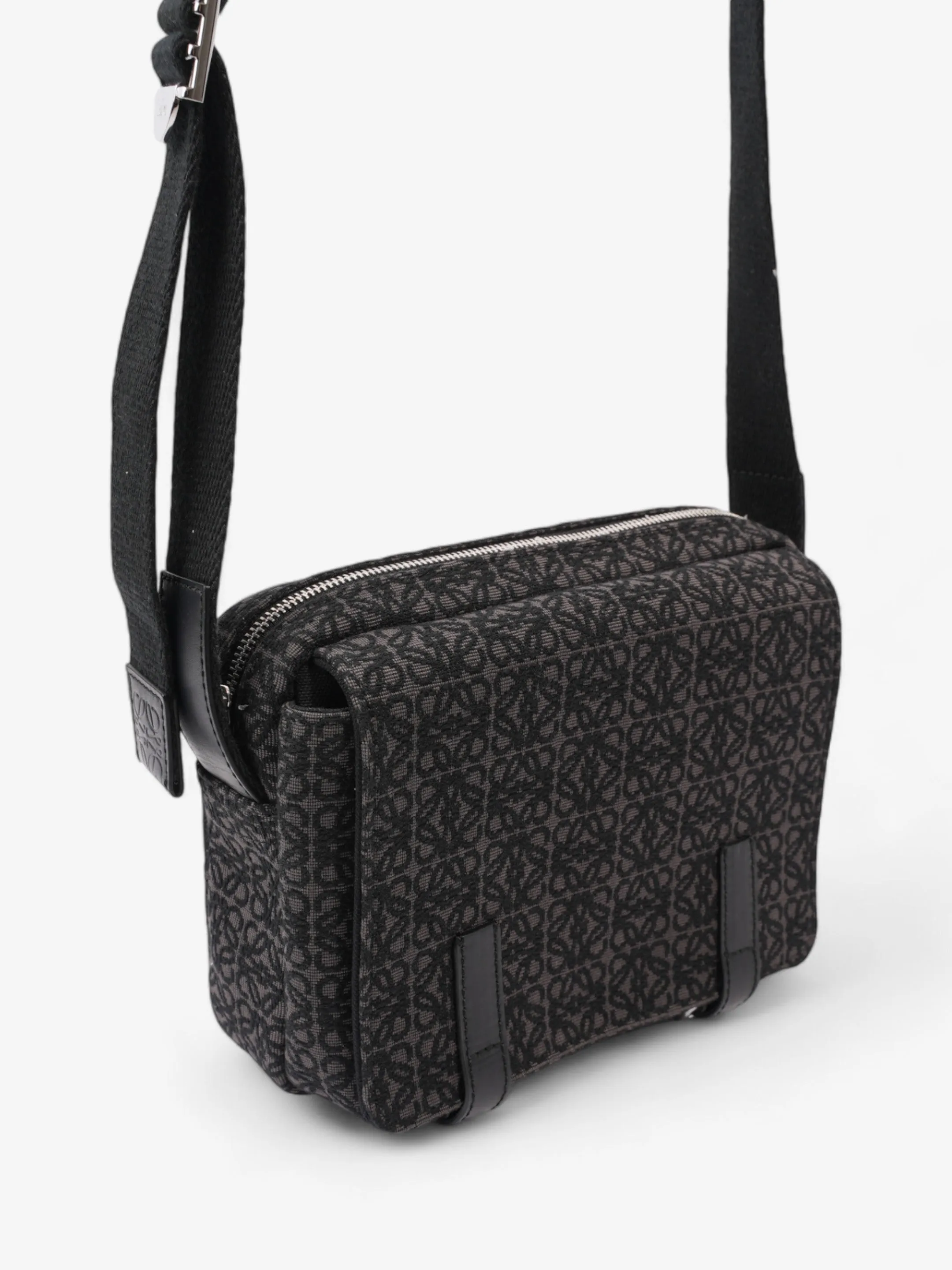 Loewe Anagram Messenger Bag Black Canvas Small