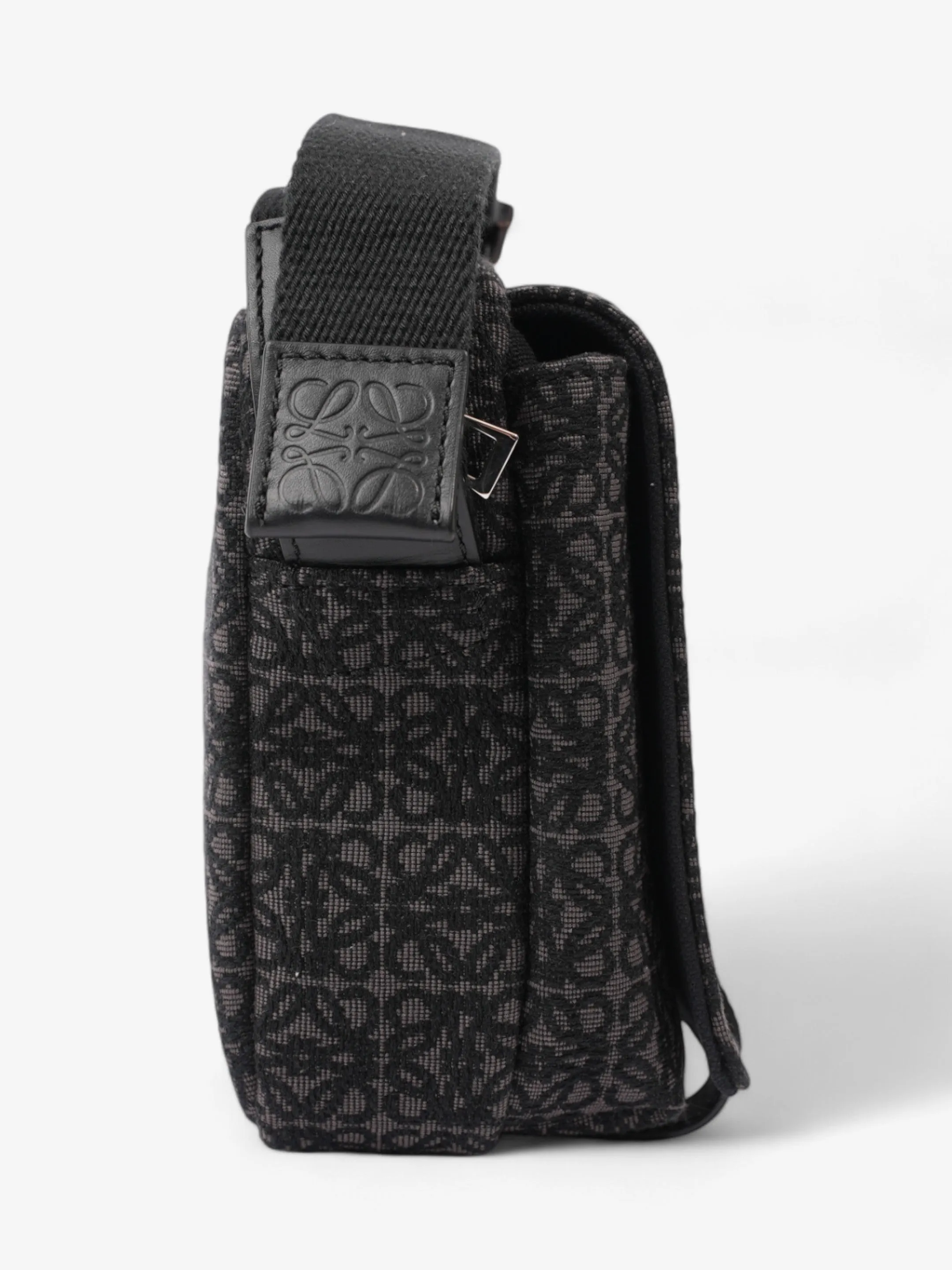 Loewe Anagram Messenger Bag Black Canvas Small