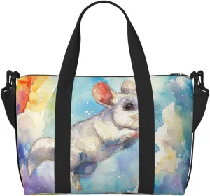 Lovely cute colorful animal print Travel Duffel Bag, Sports Tote Gym Bag, Swim Pool Bag Large Shoulder Tote Bag for Beach Weekender