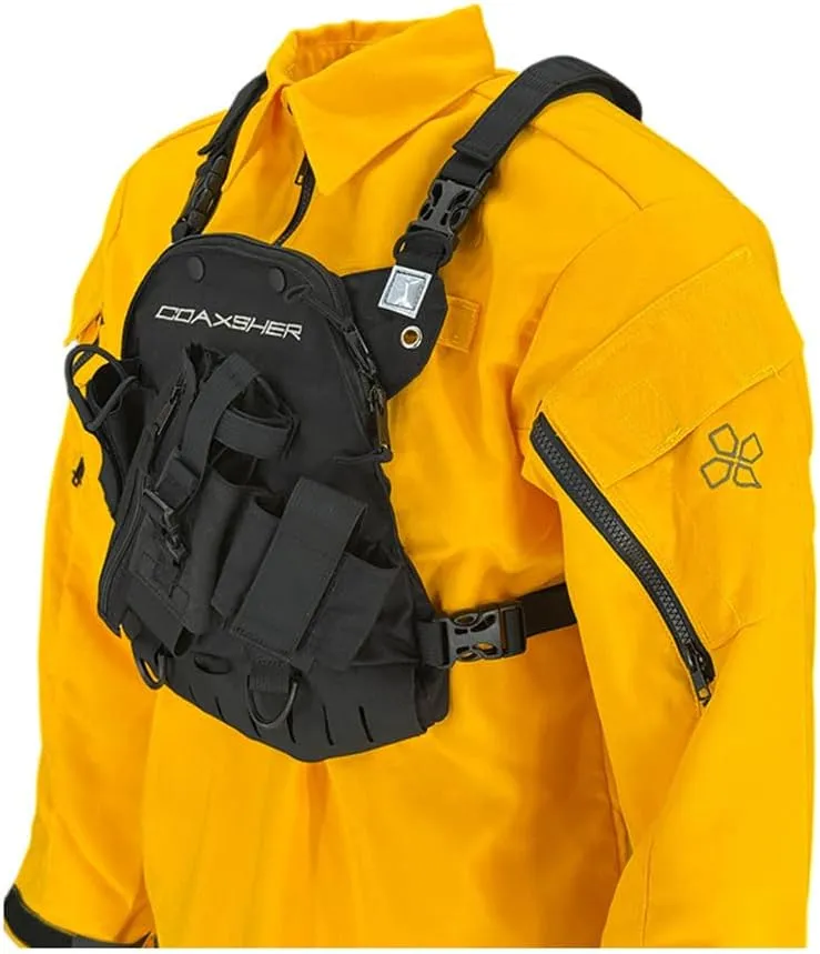 LS-1 Response Radio Chest Harness for 2 Way Radio & Electronics | Search & Rescue, Ski Patrol, Emergency Response - Black