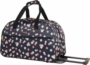 LUCAS Designer Carry On Luggage Collection - Lightweight Pattern 22 Inch Duffel Bag- Weekender Overnight Business Travel Suitcase with 2- Rolling Wheels (Ditty Floral)