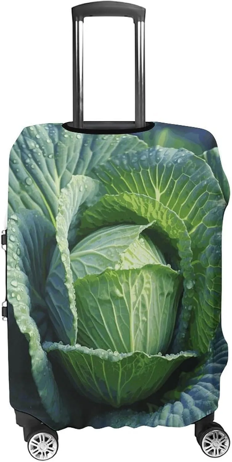 Luggage Cover for Travel Bright Cabbage Fashion Luggage Covers Washable Stretch Suitcases Protector Fits 19-32 Inch Luggage S