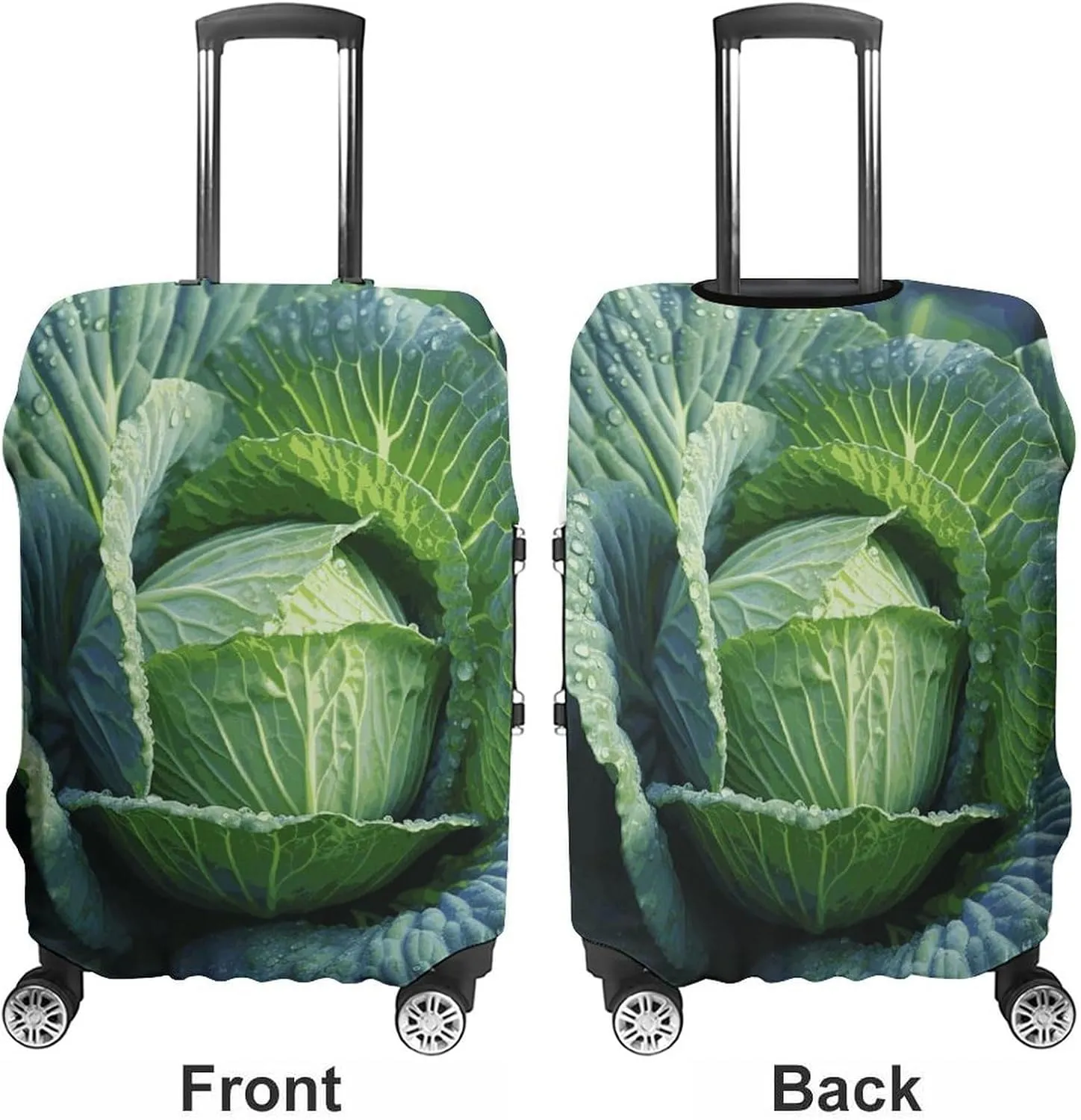 Luggage Cover for Travel Bright Cabbage Fashion Luggage Covers Washable Stretch Suitcases Protector Fits 19-32 Inch Luggage S