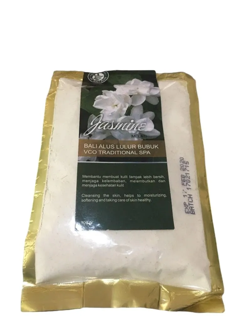 Lulur Bubuk Powder Scrub Jasmine VCA Traditional SPA, 100 gram (Pack of 2)