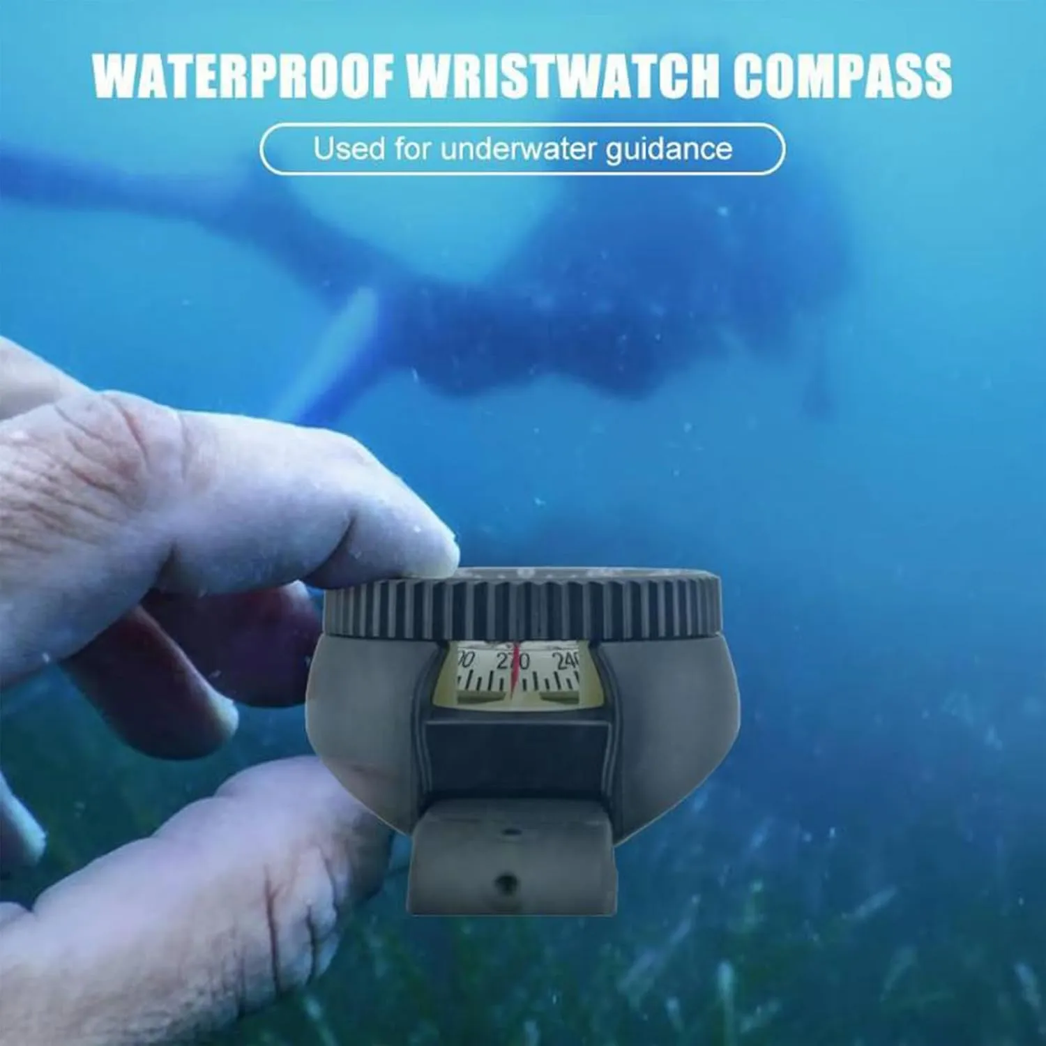 Luminous Survival Compass – Waterproof Direction Tool, Outdoor Tracking Gear | Hiking Navigation Device, Camping Orienteering Equipment, Kayak Adventure Aid with Diving Scenario for Nature Explorers