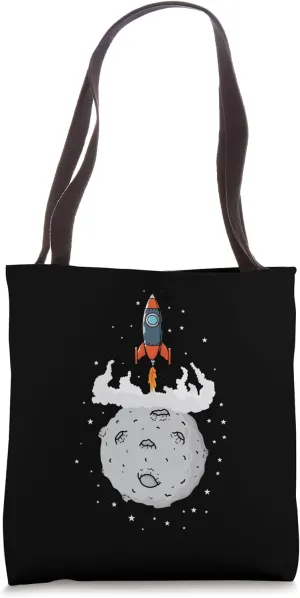Lunar Mission Rocket Launch Tote Bag